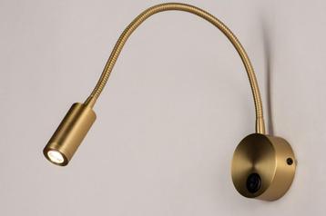 wandlamp goud led messing bank bed hal tafel schilderij lamp beschikbaar voor biedingen