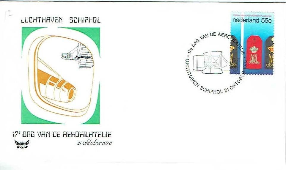 Nederland 1978 D37 Dag van de AeroFilatelie 17e Vliegtuig, Postzegels en Munten, Brieven en Enveloppen | Nederland, Verzenden