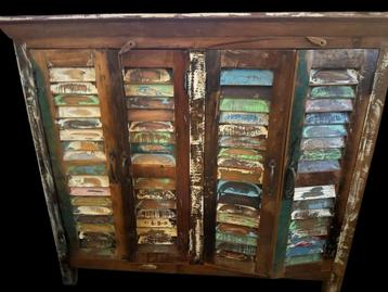 Recycled Houten Dressoir - Massief beschikbaar voor biedingen