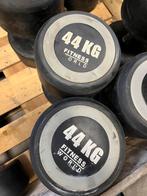 2 x 44 kg rubberen dumbells dumbell set gewichten, Dumbbell, Gebruikt, Rubberen dumbells, Ophalen of Verzenden