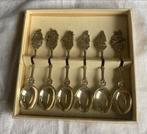 Zes DE verzilverde schepen theelepels in doosje, Antiek en Kunst, Ophalen of Verzenden