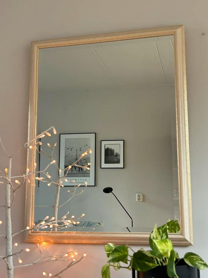 Waanzinnig mooie vintage spiegel jaren 80, Huis en Inrichting, Woonaccessoires | Spiegels, Zo goed als nieuw, 50 tot 75 cm, Minder dan 100 cm