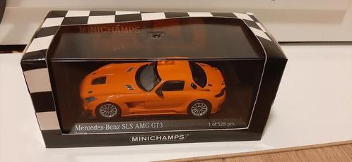 Mercedes-Benz SLS AMG GT3 Oranje. Minichamps., Hobby en Vrije tijd, Modelauto's | 1:43, Zo goed als nieuw, Auto, MiniChamps, Ophalen of Verzenden