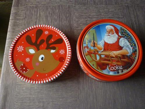 Blik met kerstafbeelding, 2 modellen, Diversen, Kerst, Zo goed als nieuw, Ophalen of Verzenden