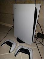 PlayStation 5 Sony met twee controllers, Spelcomputers en Games, Spelcomputers | Sony PlayStation 5, Zo goed als nieuw, Verzenden