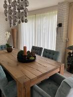 Mooie zware eikenhouten eettafel met karakter., 200 cm of meer, 100 tot 150 cm, Tijdloos uniek bijzonder duurzaam, Rechthoekig