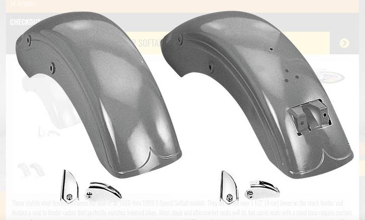Softail 86-99 achter Spatbord zonder achterlichtbevestiging, Motoren, Onderdelen | Harley-Davidson, Nieuw, Ophalen of Verzenden