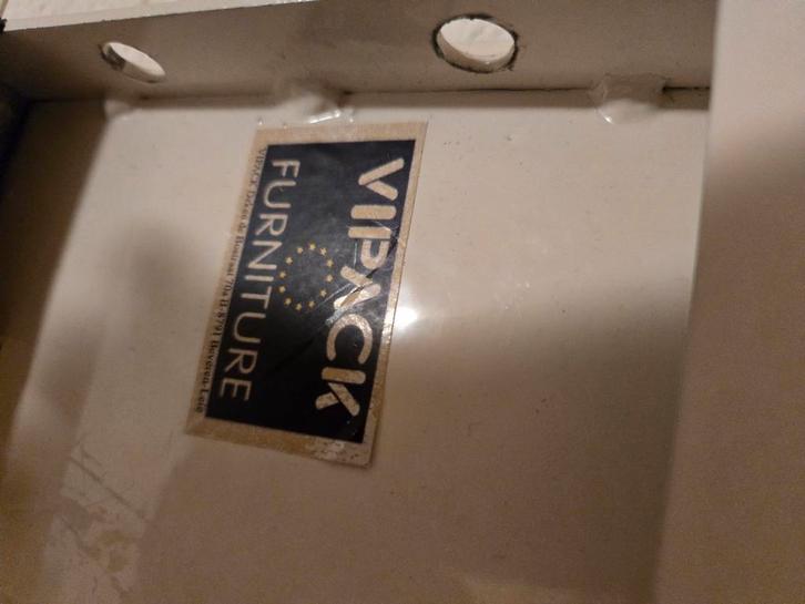 Wit stalen eenpersoonsbed, Huis en Inrichting, Slaapkamer | Bedden, Gebruikt, Eenpersoons, 90 cm, 200 cm, Metaal, Wit, Ophalen