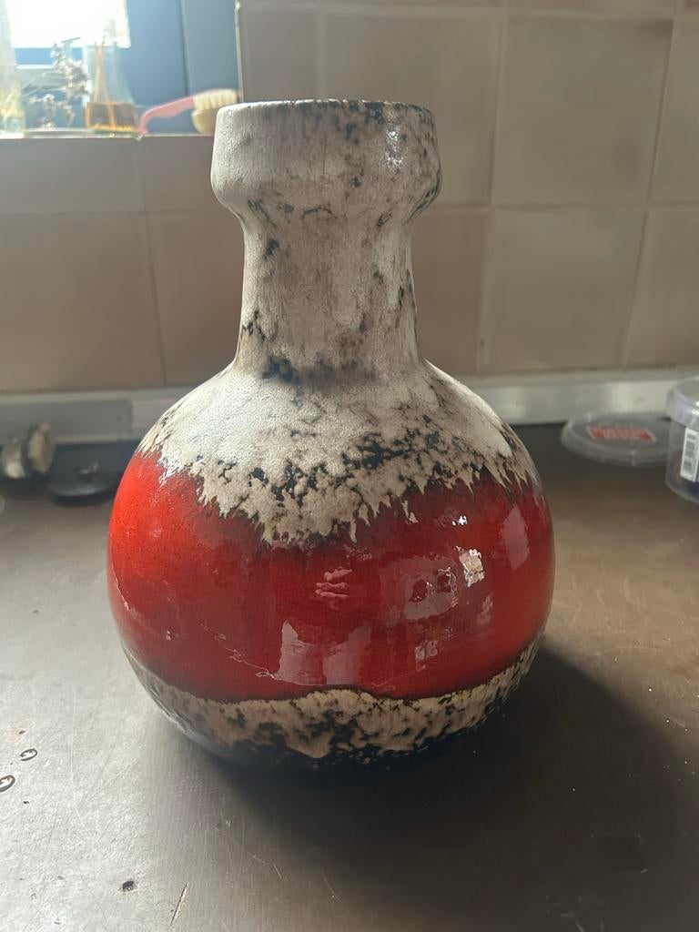 West germany vaas, Huis en Inrichting, Woonaccessoires | Vazen, Gebruikt, Aardewerk of Porselein, Ophalen of Verzenden, Minder dan 50 cm