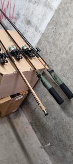 Karper 3 hengels, shimano 4500 beatrunners zgan 100% in orde, Ophalen, Zo goed als nieuw, Molen