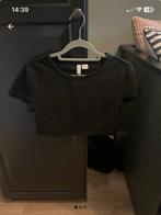 Croptop zwart maat L, Kleding | Dames, Tops, Ophalen of Verzenden, Zo goed als nieuw, Zwart