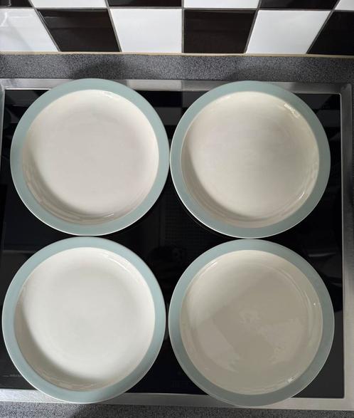 4 pastel Sphinx Desiree diner borden smalle rand Celadon, Antiek en Kunst, Antiek | Servies los, Ophalen of Verzenden