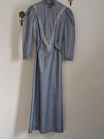 Vintage 80s maxi jurk met kant, Ophalen of Verzenden, Zo goed als nieuw, Maat 38/40 (M), Onder de knie