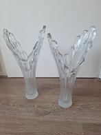 Set van 2 glazen vazen, Ophalen of Verzenden