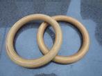 Turnringen, turn ringen, turnen, houten hoepel. set van 2, Ophalen, Gebruikt, Bruin, Materiaal