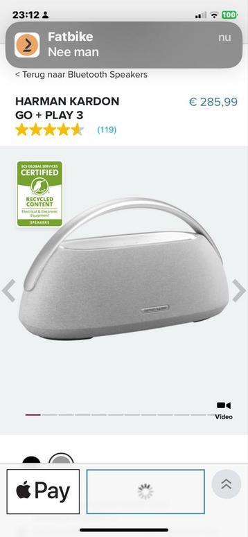Harman Kardon Go + Play 3 Bluetooth Speaker beschikbaar voor biedingen
