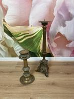 Oude Koperen Kandelaar Kerk Decoratie, Antiek en Kunst, Antiek | Kandelaars, Ophalen of Verzenden, Koper of Brons