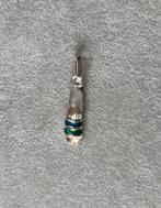 Zilveren ketting hanger teenslipper, strand, 925 zilver, Overige voorstellingen, Blauw, Nieuw, Ophalen of Verzenden