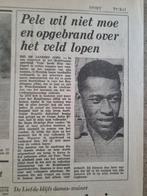 VOETBAL Pele (33 jaar) wil op toppunt stoppen (1974), Ophalen of Verzenden, 1960 tot 1980, Knipsel(s)