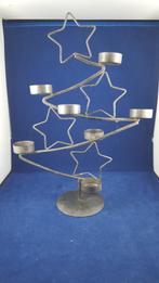 Vintage standaard waxinelichtjes voor kerst, metaal. W3, Tweedehands verkoop, Tweedehands verkoop, Gebruikt, Ophalen of Verzenden
