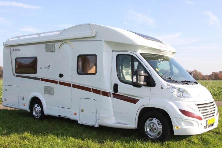 Dethleffs Globe 4 Queensbed Hefbed Automaat Level systeem, Caravans en Kamperen, Campers, Bedrijf, tot en met 5, Half-integraal
