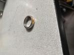Maty ring van Staal met gouden decoratie., Sieraden, Tassen en Uiterlijk, Ringen, Ophalen of Verzenden, Zo goed als nieuw, Goud