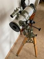Telescoop met boeken - weinig gebruikt, Lenzentelescoop (refractor), 80 tot 200 mm, Met statief, Ophalen of Verzenden