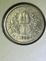 Oostenrijk, zilveren 1 Corona 1893, Zilver, Oostenrijk, Losse munt, Verzenden