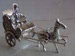 Miniatuur zilver EP44 koets + paard zilveren miniaturen, Antiek en Kunst, Verzenden