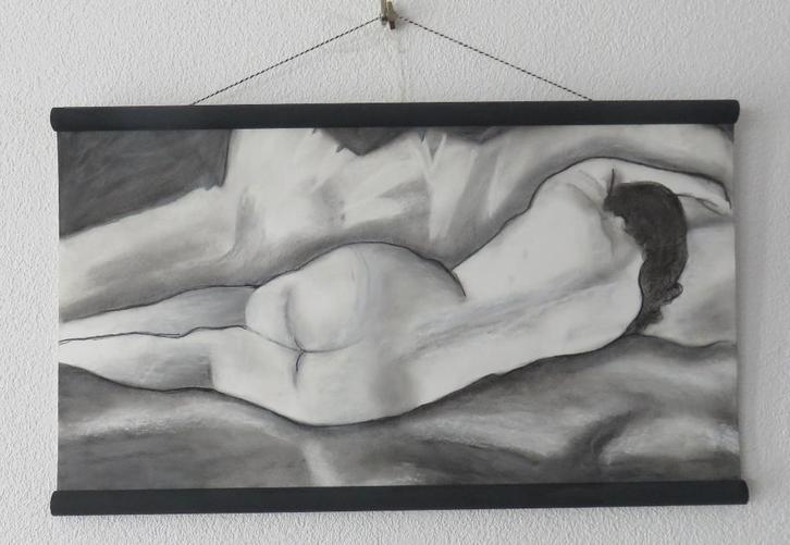 tekening Ode aan Jan Sluijters 48x81cm, Huis en Inrichting, Woonaccessoires | Schilderijen, Tekeningen en Foto's, Nieuw, Tekening