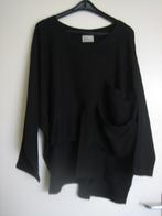 Mooie a-symmetrische zwarte blouse VAN DE LOOY XL snazzeys, Verzenden, Zwart, Maat 46/48 (XL) of groter, Van de Looy