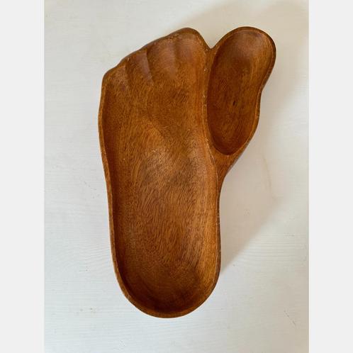 XL 70s houten schaal voet, Huis en Inrichting, Woonaccessoires | Schalen en Manden, Gebruikt, Schaal, Overige vormen, Hout, Ophalen of Verzenden