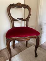 Antieke Stoel met Rode Velours Zitting - Elegant Design, Antiek en Kunst, Antiek | Meubels | Stoelen en Banken, Ophalen