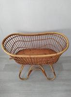retro / vintage rieten / houten wieg, Ophalen, Gebruikt, Wieg