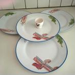 4 borden alie kruse kolk Hollands bont, Huis en Inrichting, Keuken | Servies, Ophalen of Verzenden, Overige stijlen, Bord(en)