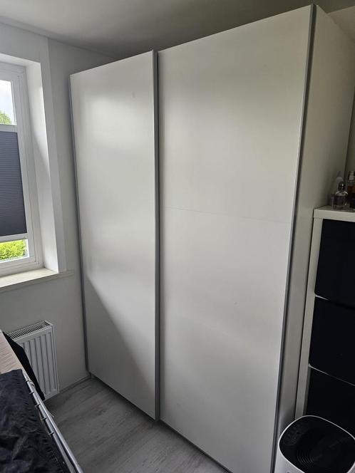 2x Witte kledingkast, Huis en Inrichting, Kasten | Kledingkasten, Zo goed als nieuw, 200 cm of meer, 100 tot 150 cm, 50 tot 75 cm
