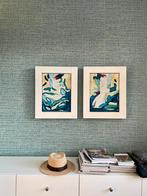 Pierre Frey luxe behang - Natte - Aqua, Groen, Ophalen of Verzenden, 10 tot 25 m²