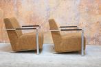 ZGAN! 2 terrakleurige stoffen Harvink Alowa design fauteuils, Harvink, Harvink, Design, 75 tot 100 cm