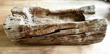 Mooie oude houten schaal - 47x24 cm beschikbaar voor biedingen