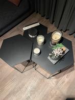 3 zeshoekige salontafels, Huis en Inrichting, Tafels | Salontafels, Ophalen, 50 tot 100 cm, Zo goed als nieuw, Metaal