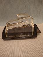 A Copier - Leerdam - mooie Art Deco glazen kaasstolp, Antiek en Kunst, Antiek | Glas en Kristal, Ophalen of Verzenden