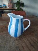 Waterkan met blauwe en roze accenten, Keramiek, Overige typen, Ophalen of Verzenden, Zo goed als nieuw