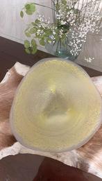 Designer gele glas fruitschaal, Ophalen of Verzenden, Nieuw, Rond, Glas