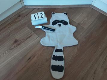 Hektik boutique buddy rocky de racoon knuffeldoek beschikbaar voor biedingen