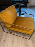 2 STUKS Mosterdgele fauteuils, ZGAN!, Ophalen, 75 tot 100 cm, Zo goed als nieuw, Stof