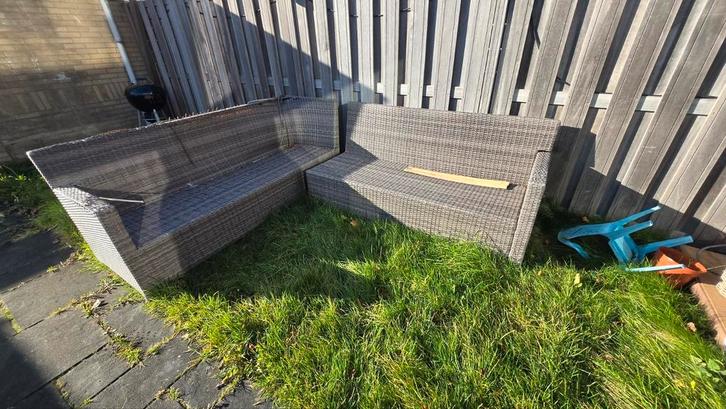 Tuinset met kussens - Gratis af te halen! (Deels beschadigd), Tuin en Terras, Tuinsets en Loungesets, Gebruikt, Ophalen