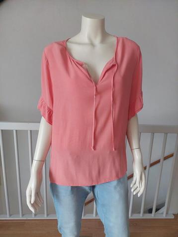 Zalmroze blouse top maat 46 zo goed als nieuw MS mode beschikbaar voor biedingen