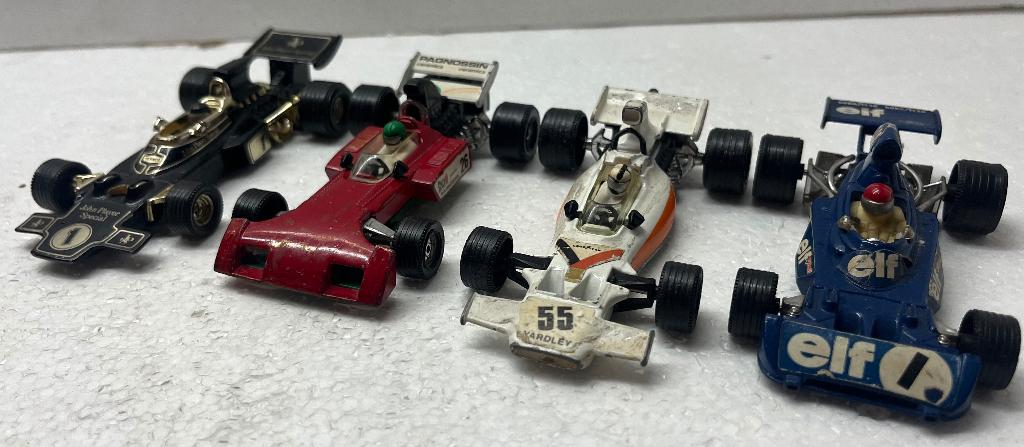 1:36 Corgi Toys Whizzwheels 4x Vintage Formule 1 Auto’s, Ophalen of Verzenden, Gebruikt, Auto