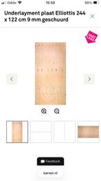 Underlayment plaat 9mm - 244x122cm (4 stuks), Ophalen, Nieuw, Hout, Minder dan 20 mm