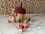 Herfstmandje met houten paddenstoelen, Ophalen of Verzenden, Nieuw, Overige typen